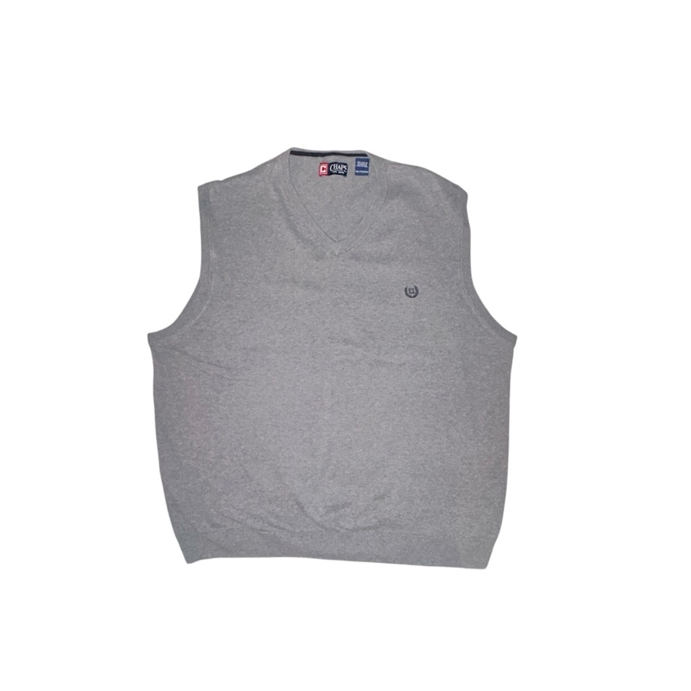Chaps Gray V-Neck Sweater Vest Men’s size XXL